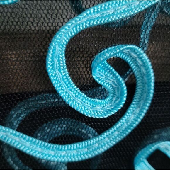 Weavz embroidered teal/black blouse Size L - Picture 5 of 9